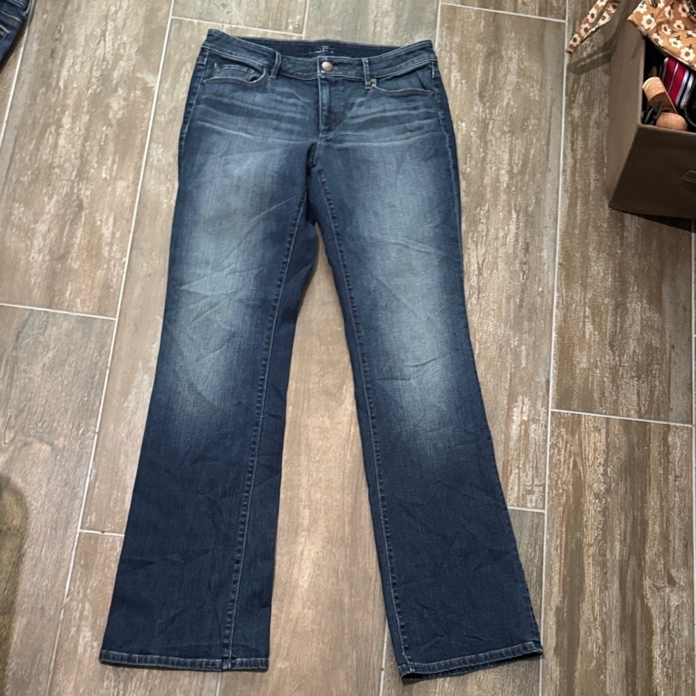 LOFT Dark Blue Curvy Flare Women's Jeans
